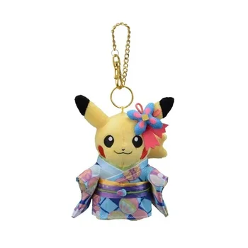 Pokemon Centras Pliušiniai Žaislai Lėlės Japonų Kimono Pikachu Cross-dressing Keychain Pakabukas Kawaii