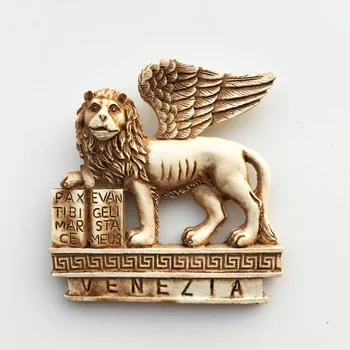QIQIPP Italija vandens miestas Venecija orientyrą plaukioja liūtas kelionės atminimo dažytos amatų magnetas šaldytuvas magnetas