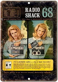 Radio Shack 1968 Garso ir Vaizdo įrašų Katalogas Sąjungininkų Sienos Plakatas Alavo Pasirašyti Derliaus BBQ Restorane Vakarienės Kambarys, Kavinė, Parduotuvė Dekoro