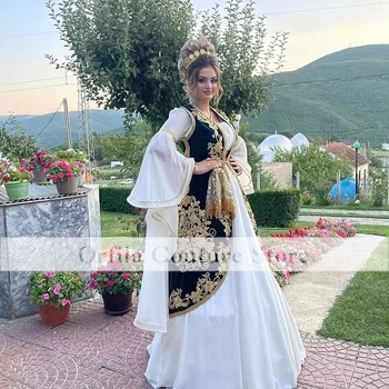 Rankų darbo Tradicinis Kosovo Suknelės albanijos Fragmentais Dallama Prom Dresses 2023 vestido De Fiesta De Boda Embriodery Vakare Chalatai