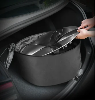Rato Dangtelis Laikymo krepšys Tesla Model 3 Automobilių nešiojamų balansinė rato stebulė padengti Oksfordo saugojimo krepšys 1pcs/set