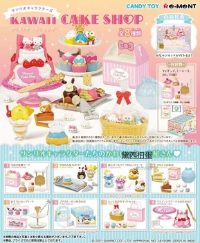 Re-mo Saldainiai Žaislas Sanrio Simbolių Kawai Cake Shop Cinnamoroll Kuromi Pompom Purin Hello Kitty Mano Melodija Kuromi Lėlės, Žaislai