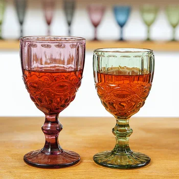 Retro Iškilumo Vyno Stiklo Europos Stiliaus Tirštėti Goblet Vestuvių Juostoje Namų Restoranas Stiklo Taurės Geriamieji