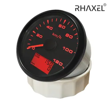 RHAXEL Universalus GPS Spidometro 0-120km/h 0-200km/h Ridos Auto Automobilis, Motociklas su 8 Spalvų Šviesą 85mm 9-32V