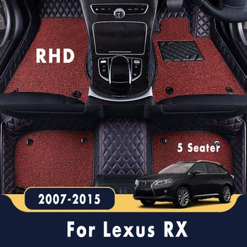 RHD Dvigubo Sluoksnio Vielos Kilpa Kilimą, Lexus RX 2015 2014 2013 2012 2011 2010 2009 2008 2007 5 Vietų Automobilių Kilimėliai Priedai