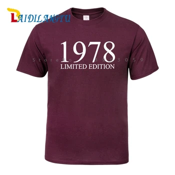 Ribotas Leidimas 1978 Vyrų Aukštos Kokybės Medvilnės O-neck T Shirt Tees Viršūnes Vyras Mada Atsitiktinis marškinėliai