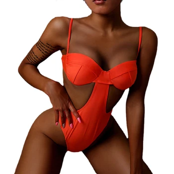 Seksualus maudymosi Kostiumėliai Moterims, maudymosi kostiumėlį Vienas Gabalas Monokini 2022 Push Up Bodysuits Susiuvimo Paplūdimio Plaukimo Kostiumas Moterims, Maudymosi Kostiumą