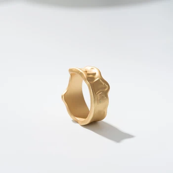 Senovinių, nerūdijančio aukštos Poliruoto Karšto Pardavimo aukso Aukso žiedas, Padengtą Vyrų Matinis Žiedas