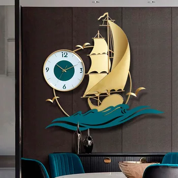 Sieninis Laikrodis Kambarį Kūrybos Tendencija Asmeninį Madų Atmosfera Paprasta Šiuolaikinės Geležies Dekoratyvinės Dailės Sieninis Laikrodis