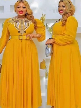 Skraiste Africaine Šifono Suknelės Moterims 2022 Vestuves Suknelė Musulmonų Ilgomis Rankovėmis Abaja Turkijos Dubajus Kaftan Suknelė Drabužių