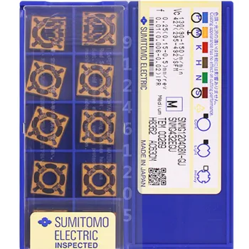 SNMG120404N-GU AC630M / SNMG120408N-GU AC630M SNMG431 SNMG432 Originalus SUMITOMO CNC karbido įdėklai 10VNT/BOX