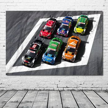 Sporto Automobilių Lenktynių Daugelis RS 5 Kabrioletas DTM Iš viršaus Sienos paveiksl Šilko Plakatų ir grafikos Paveikslai Tapyba Šiuolaikinių Namų puošybai