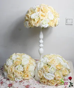 SPR 10vnt/daug 35cm dia. vestuvių dirbtinės gėlės kamuolys stalo centre ar kelių sukelti scenos fone flore papuošalai