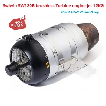 Swiwin SW120B brushless Turbininiu varikliu, jet su Autostart ir Brushless Starteris Traukos 120N-26.9 svarų/12kg RC Didelis Lėktuvas