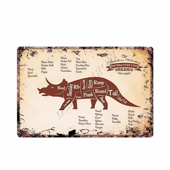 Tendencija Cutter, mėsininko vadovas, mėsa, vištiena, kiauliena, mėsa, apykaklės, Derliaus Metalo Ženklas