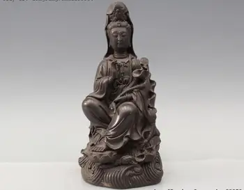 Tibeto Vario Ir Bronzos Lotus Sėdynės Kwan-Yin GuanYin Bodhisatvos Buda Budos Statula