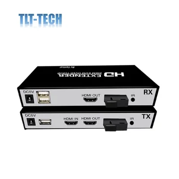 TLT-TECH HDMI Suderinamus KVM Optinis Extender 20KM TCP/IP Extender 