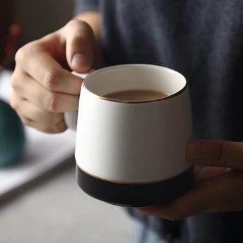 Trumpos matinis pieno keramikos puodelis Stilingas aukštos kokybės keraminės kavos puodelį dovanų taurė