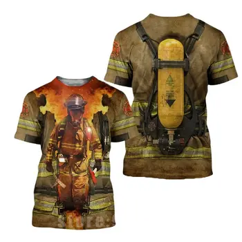 Ugniagesiai kostiumas superhero 3d print t-shirt, ugniagesių, vyrams, moterims, drabužiai, cosplay, gaisro paslaugos, grafinis t-shirts