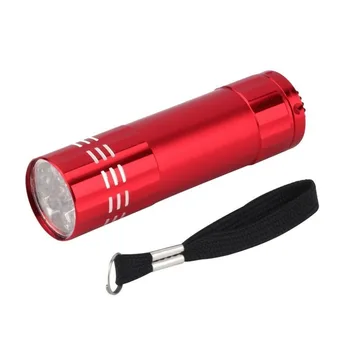 Ultravioletinių 9 LED Žibintuvėlis Juodos Raudonos Šviesos Žibintuvėlio Šviesos Lempos AAA Mini Pelninga Aliuminio UV Naujų Metų Gaminys Unikalus