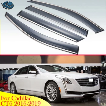 Už Cadillac CT6 2016-2019 Automobilių Reikmenys Plastikiniai Šildomi Skydelis Ventiliacijos Langą Atspalvių Saulės, Lietaus Apsaugas, Reflektoriai 4pcs