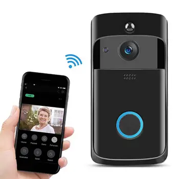 V5 Smart Camera Wifi Doorbell 720p Vaizdo Domofonas Belaidį durų skambutį Debesys Saugojimo Aiwit App Rainproof Namų Apsaugos Kamera,