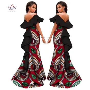Vasaros Afrikos Suknelės Moterims Dashiki Elegantiškas Šalis Suknelė Plius Dydis Srapless Tradicinių Afrikos Drabužių WY1337