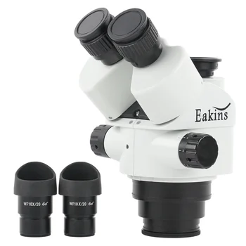 Vienu metu-židinio Trinocular7-45X Nuolat Zoom Stereo Mikroskopas Galvos WF10X/20 Platus Vaizdas Lauko Okuliarai PCB Litavimo Nustatymo