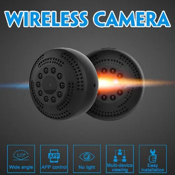 VIRWIR Naujas Plataus Kampo WIFI 1080P HD MINI Kamera, Nuotolinis Stebėjimas Naktinio Matymo Kamera Home Security Mobiliųjų Stebėjimo Kamerą