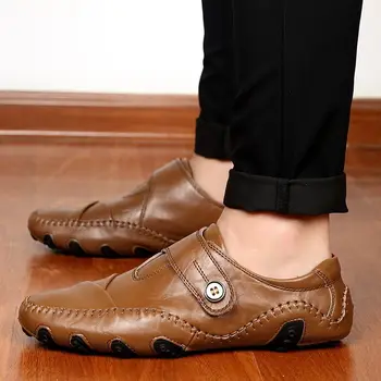 Vyrų odos batus 2021 m. pavasarį aukštos kokybės natūralios odos vyrai atsitiktinis batų kvėpuojantis minkštas vienintelis vyrų bateliai vyrai butai loafer