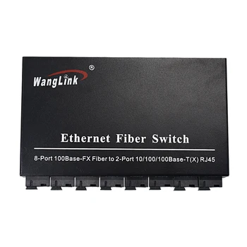 Wanglink Ethernet Pluošto Switch 8-Port 100Base-FX Ląstelienos 2-Port 10/100/1000Base-T(X) RJ45 Ethernet Optinio Pluošto Jungiklis