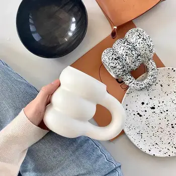 Šiaurės stiliaus puodelis paprastas kūrybos pusryčiai taurės keramikos vandens puodelį kavos puodelis ir lėkštelė derinys