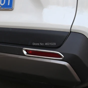 Šiek tiek Keisti Automobilio Galinis Rūko Žibintas Lempos Dangtelis Toyota RAV4 2019 2020 ABS Chrome Apdaila Rėmo Apdaila Auto Priedai
