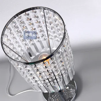 šiuolaikinės K9 kristalų stalo lempa miegamojo kambarį, naktiniai staleliai, lempa