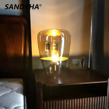 Šiuolaikinės Stiklo Stalo lempa Brokis Balionai lentelė, šviesos, miegamojo, naktiniai staleliai, lempa abajur stalo lempos patalpų apšvietimas kambarį rungtynių