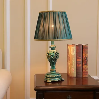 Šviesos prabanga Amerikos studijų stalo lempa rankų darbo aukso retro Europos stiliaus kambarį miegamojo lovos didelio stalo lempa LB100905